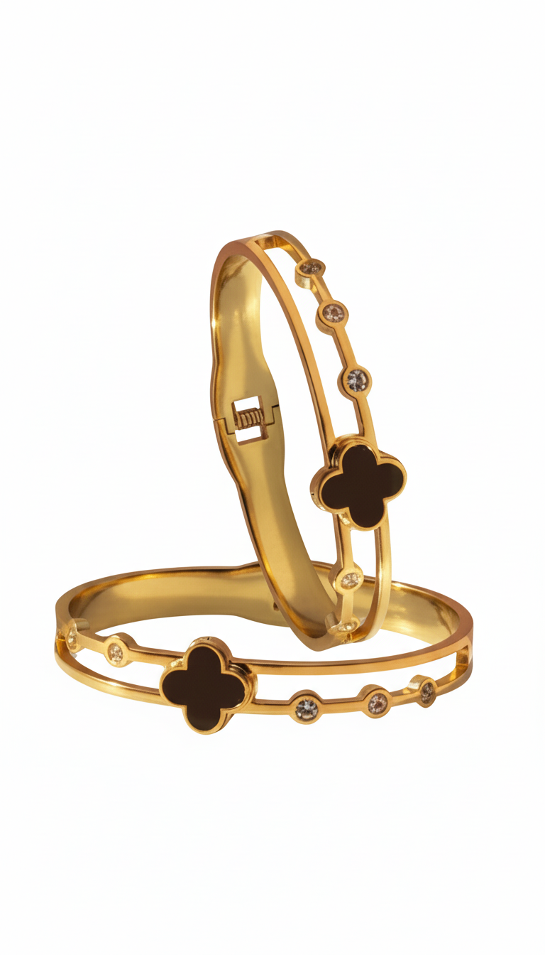 Black Clover Crystal Bangles - White Background