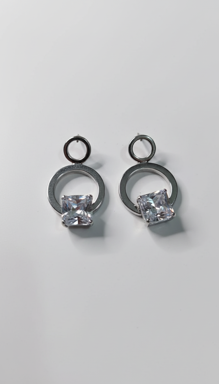 Close-up detail of crystal and circle