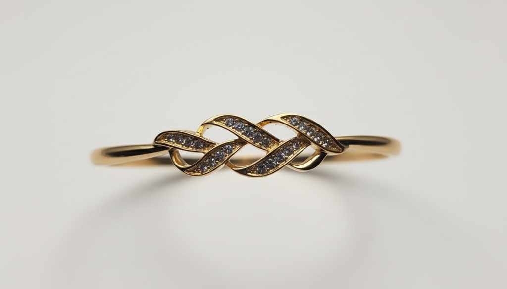 Close-up detail of infinity knot