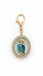 Crystal Owl Keychain - White Background