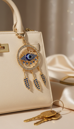 Evil Eye Dreamcatcher Keychain - Lifestyle Shot