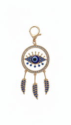 Evil Eye Dreamcatcher Keychain - White Background