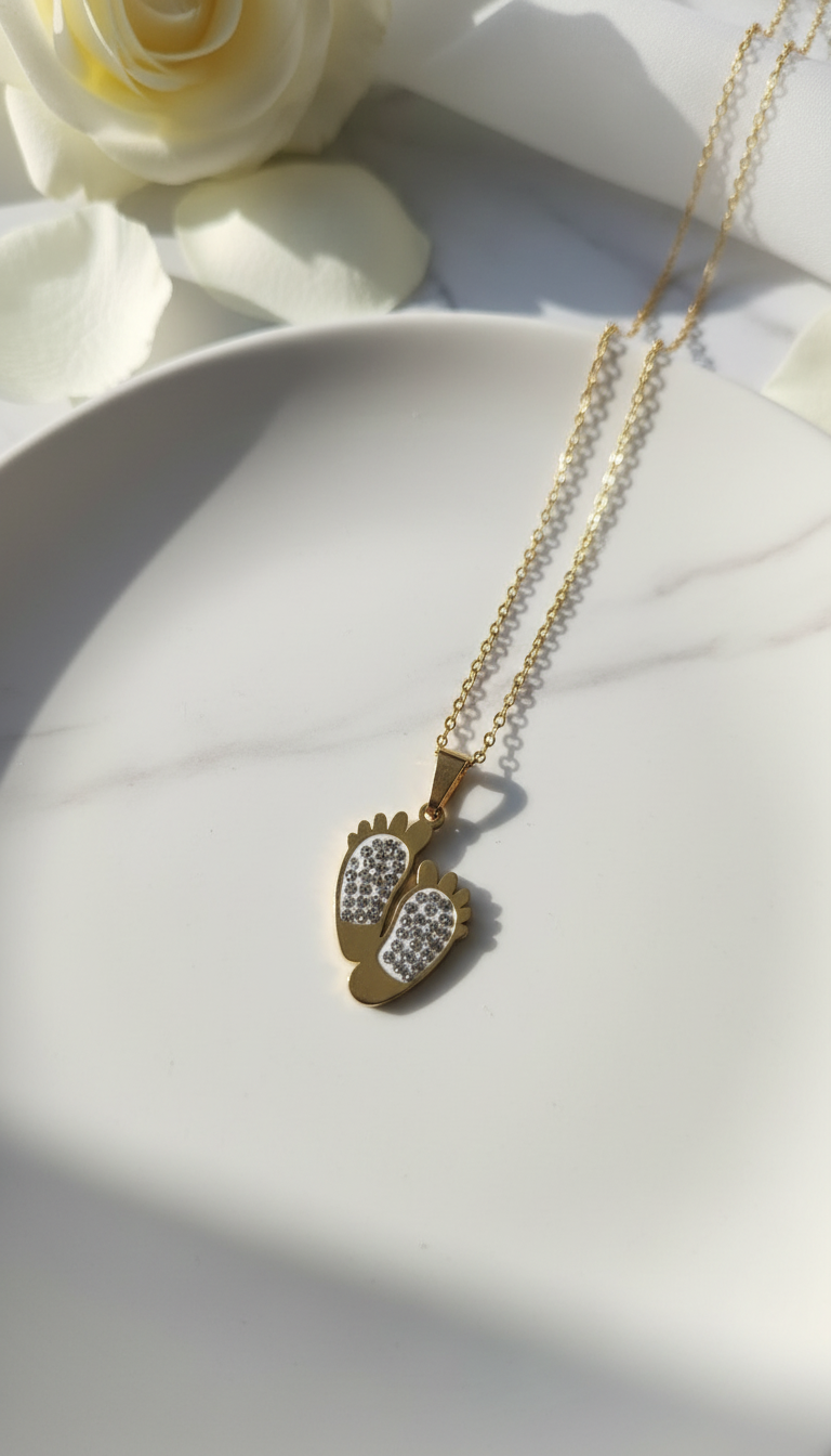 Flat lay on white surface