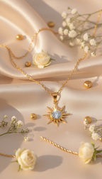 Sun Pendant Necklace - Elegant Setting